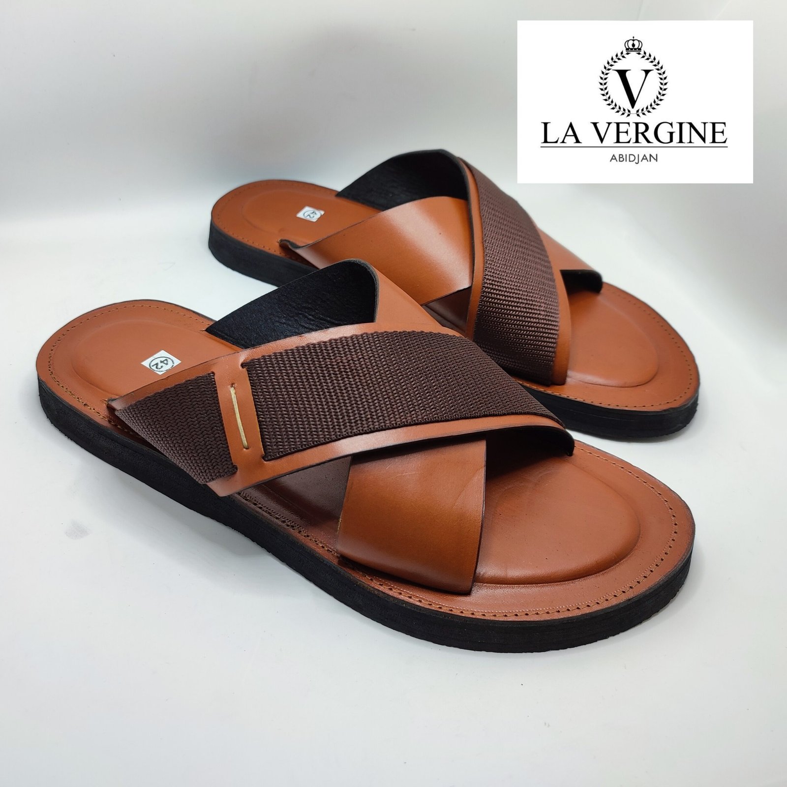 sandale homme marron gaine